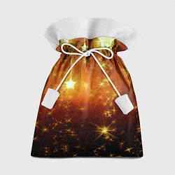 Мешок для подарков Золотистае звёзды, цвет: 3D-принт