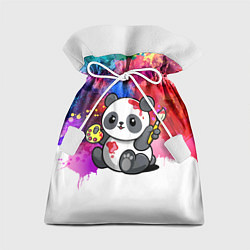 Мешок для подарков Милый пандёныш - великий художник, цвет: 3D-принт