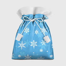 Мешок для подарков Голубой снегопад, цвет: 3D-принт