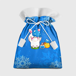 Мешок для подарков Зайка купается, цвет: 3D-принт