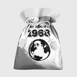 Мешок для подарков На Земле с 1968: краска на светлом, цвет: 3D-принт