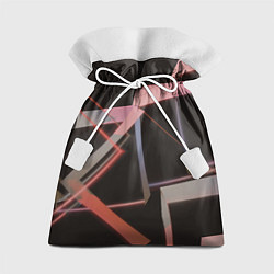 Мешок для подарков Абстрактные розовые стеклянные блоки, цвет: 3D-принт