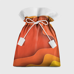 Мешок для подарков Оранжево-жёлтый разлом, цвет: 3D-принт
