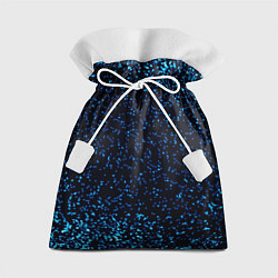 Мешок для подарков Неоновый синий блеск на черном фоне, цвет: 3D-принт
