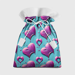 Мешок для подарков Паттерн сердца и капли, цвет: 3D-принт