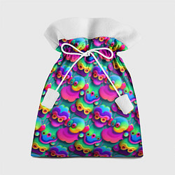 Мешок для подарков Паттерн Маленькие Монстры неон, цвет: 3D-принт