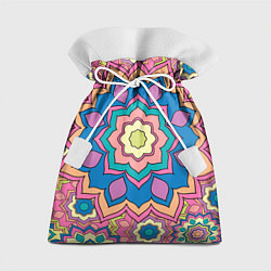 Мешок для подарков Цветочный разноцветный паттерн, цвет: 3D-принт