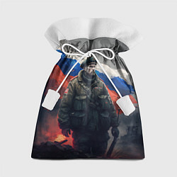 Мешок для подарков Настоящий защитник отечества, цвет: 3D-принт