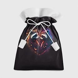 Мешок для подарков Пара влюбленных енотов, цвет: 3D-принт