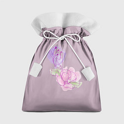 Мешок для подарков Лайн арт рука и цветок, цвет: 3D-принт