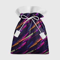 Мешок для подарков Глитч полосы, цвет: 3D-принт
