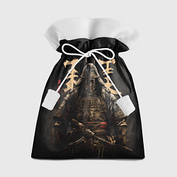 Мешок для подарков Самурай и надписи, цвет: 3D-принт