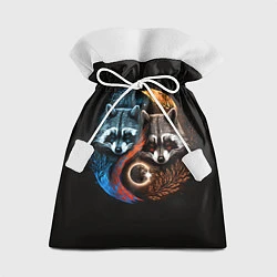 Мешок для подарков Инь-янь еноты, цвет: 3D-принт