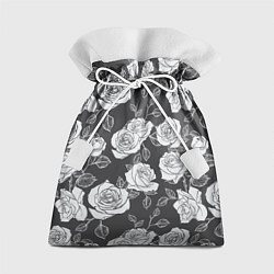 Мешок для подарков Нарисованные белые розы, цвет: 3D-принт