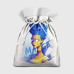 Мешок для подарков Акварельная Мардж Симпсон, цвет: 3D-принт