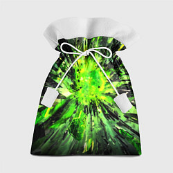 Мешок для подарков Fractal green explosion, цвет: 3D-принт