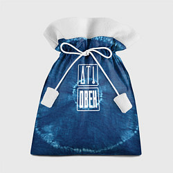 Мешок для подарков Знак овна на фоне тай-дай, цвет: 3D-принт