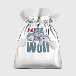 Мешок для подарков Злой волк - оскал, цвет: 3D-принт