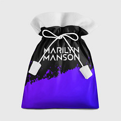 Мешок для подарков Marilyn Manson purple grunge, цвет: 3D-принт