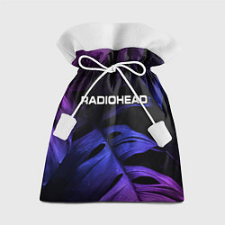 Мешок для подарков Radiohead neon monstera, цвет: 3D-принт