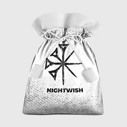 Мешок для подарков Nightwish с потертостями на светлом фоне, цвет: 3D-принт