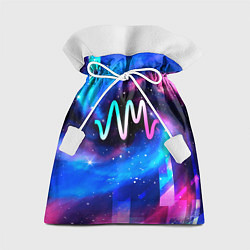 Мешок для подарков Arctic Monkeys неоновый космос, цвет: 3D-принт