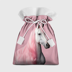 Мешок для подарков Единорог розовая грива, цвет: 3D-принт