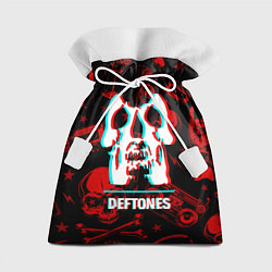 Мешок для подарков Deftones rock glitch, цвет: 3D-принт