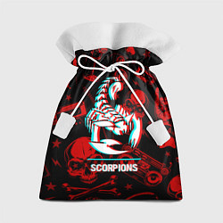 Мешок для подарков Scorpions rock glitch, цвет: 3D-принт