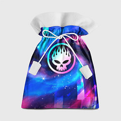 Мешок для подарков The Offspring неоновый космос, цвет: 3D-принт