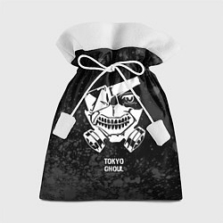 Мешок для подарков Tokyo Ghoul glitch на темном фоне, цвет: 3D-принт