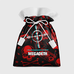 Мешок для подарков Megadeth rock glitch, цвет: 3D-принт