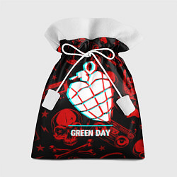 Мешок для подарков Green Day rock glitch, цвет: 3D-принт