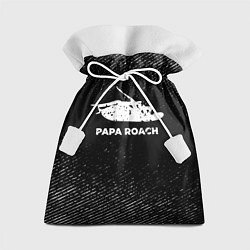 Мешок для подарков Papa Roach с потертостями на темном фоне, цвет: 3D-принт