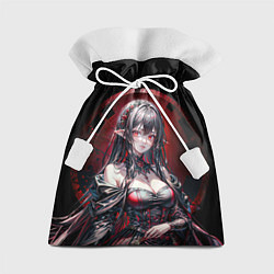 Мешок для подарков Аниме девушка колдунья в красно черном платье, цвет: 3D-принт