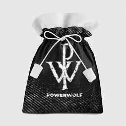 Мешок для подарков Powerwolf с потертостями на темном фоне, цвет: 3D-принт