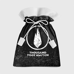 Мешок для подарков Thousand Foot Krutch с потертостями на темном фоне, цвет: 3D-принт