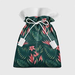 Мешок для подарков Красные цветы папоротника, цвет: 3D-принт