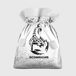 Мешок для подарков Scorpions с потертостями на светлом фоне, цвет: 3D-принт