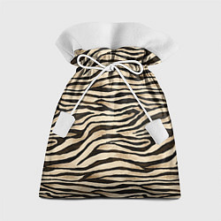 Мешок для подарков Шкура зебры и белого тигра, цвет: 3D-принт