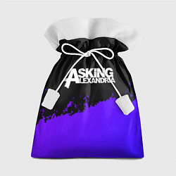 Мешок для подарков Asking Alexandria purple grunge, цвет: 3D-принт