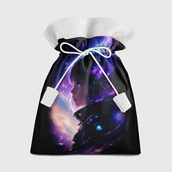 Мешок для подарков Покорение космоса - девушка, цвет: 3D-принт