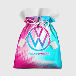 Мешок для подарков Volkswagen neon gradient style, цвет: 3D-принт