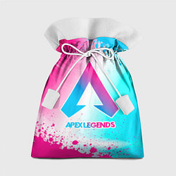 Мешок для подарков Apex Legends neon gradient style, цвет: 3D-принт
