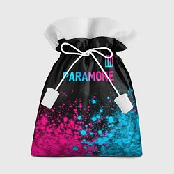 Мешок для подарков Paramore - neon gradient: символ сверху, цвет: 3D-принт