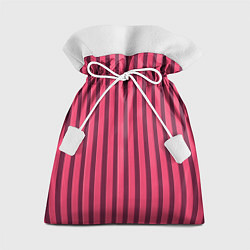 Мешок для подарков Полосатый тёмно-розовый, цвет: 3D-принт