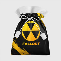 Мешок для подарков Fallout - gold gradient, цвет: 3D-принт
