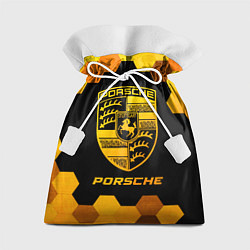 Мешок для подарков Porsche - gold gradient, цвет: 3D-принт