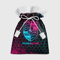 Мешок для подарков Porsche - neon gradient, цвет: 3D-принт