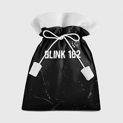 Мешок для подарков Blink 182 glitch на темном фоне: символ сверху, цвет: 3D-принт